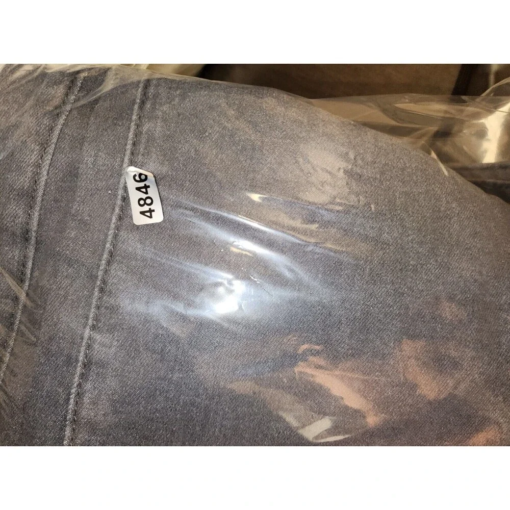Sonoma womens adaptive straight jeans 18 stretch gray distressed hook & loop fly - Picture 11 of 11